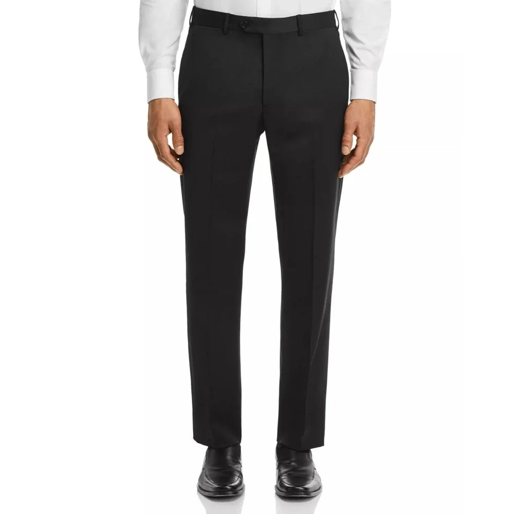 NEW $475 Emporio Armani‎ [ 52 US ] Wool Trouser Pants Black U1901